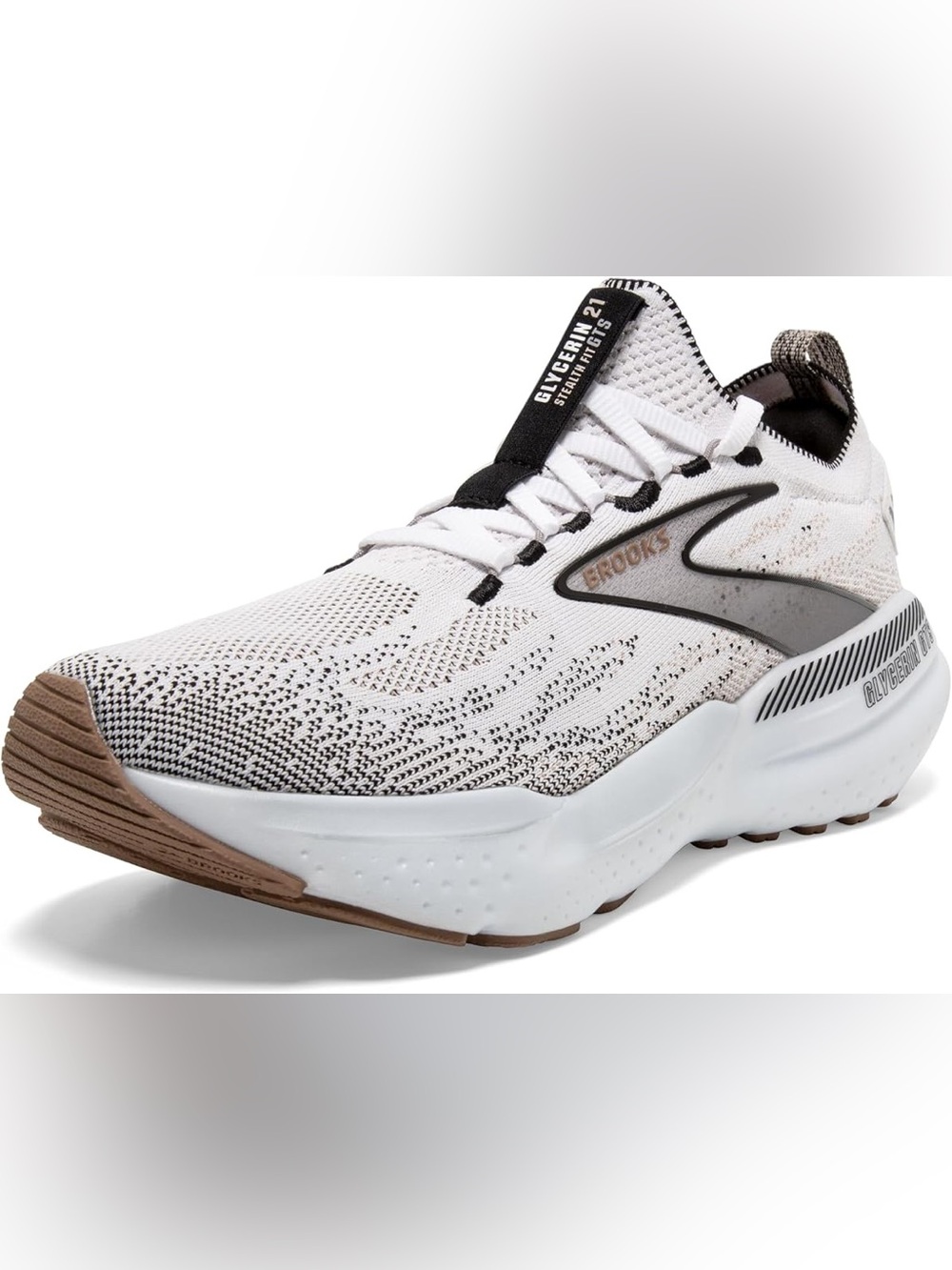 Brooks Glycerin StealthFit GTS 21 Running Shoes Women’s 9 White Gray